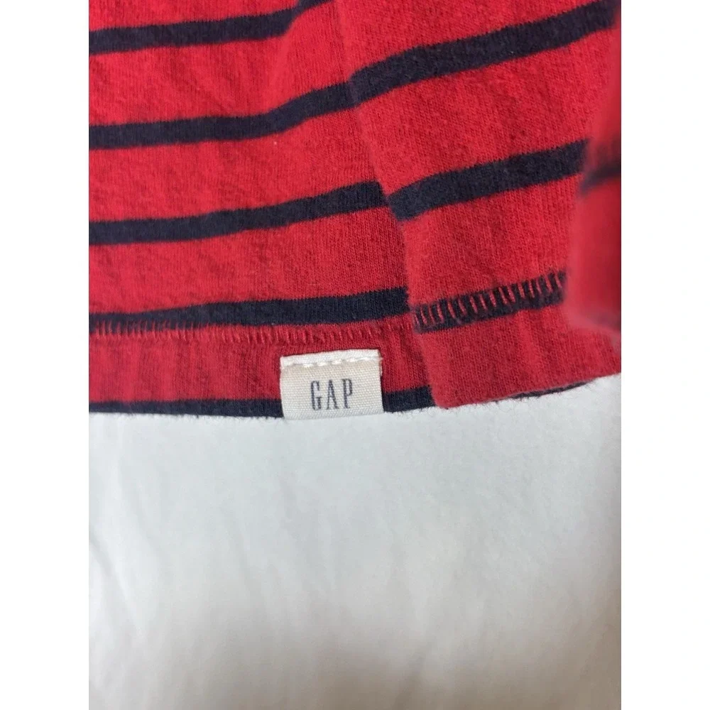 NEW Gap Kids‎ S 5 Red/Blue Stripe 100% Cotton Long Sleeve Shirt Unisex F15